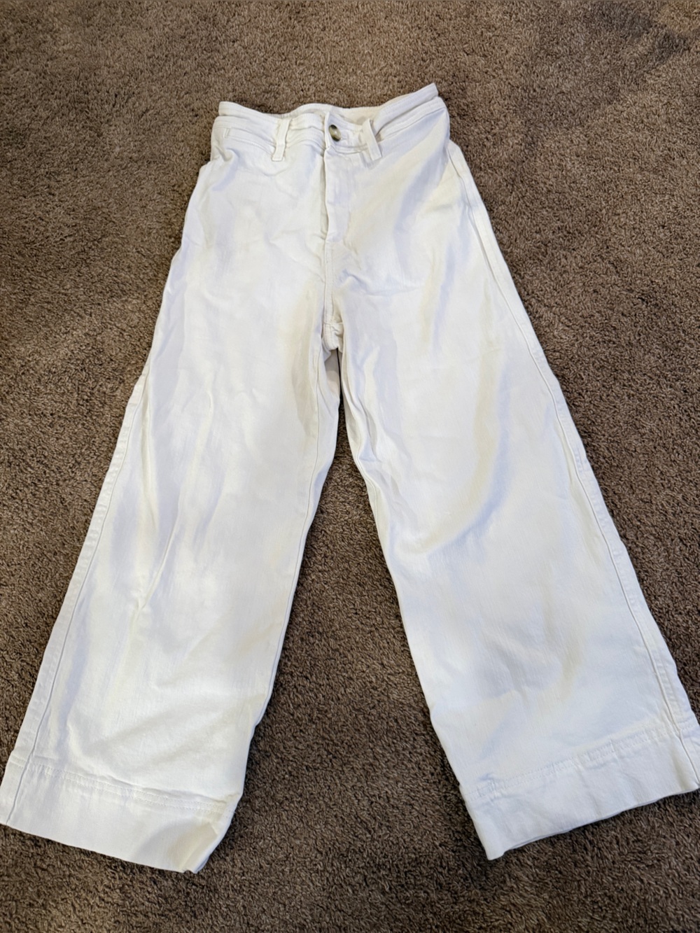 H&M White Wide-Leg Jeans